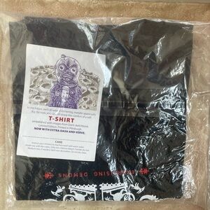 NWT Demons" T-shirt Matt Stikker Lurking Class; pullover black crewneck; size S